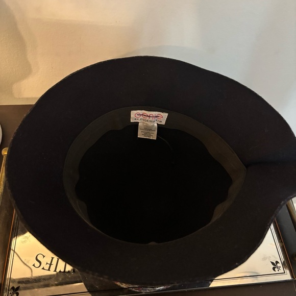 Black Luxury Bucket Hat With Boho Style Scarf Wrap by Eugenia Kim Whimsygoth - Picture 7 of 7